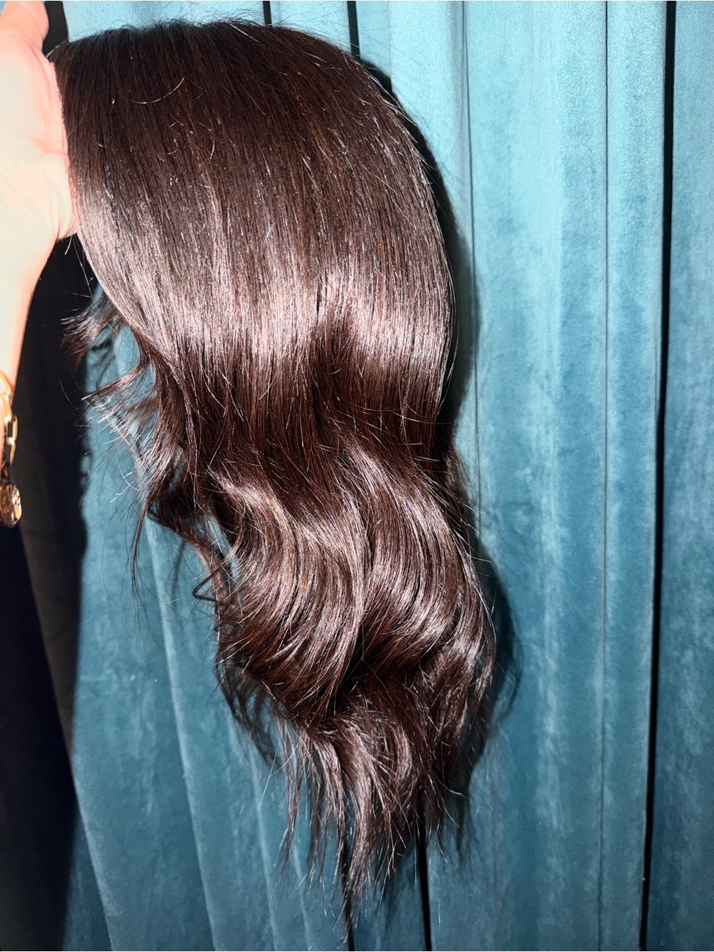 Natural Dark Brown Women’s Hairpiece - Smooth Wavy Finish
